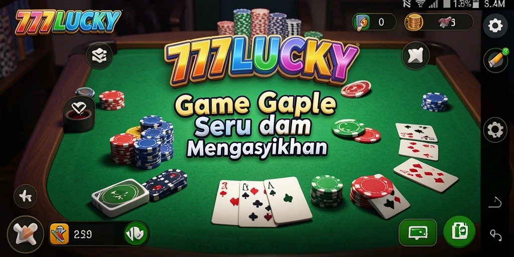 Tampilan gameplay seru dari game Gaple 777LUCKY.