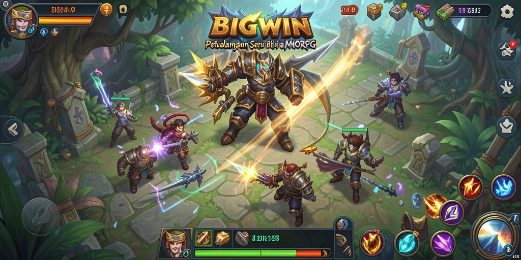 Gameplay seru BIGWIN di dunia MMORPG penuh petualangan.