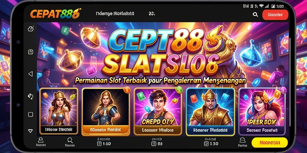 Screenshot gameplay dari CEPAT88 dengan tampilan slot yang menarik dan interaktif.