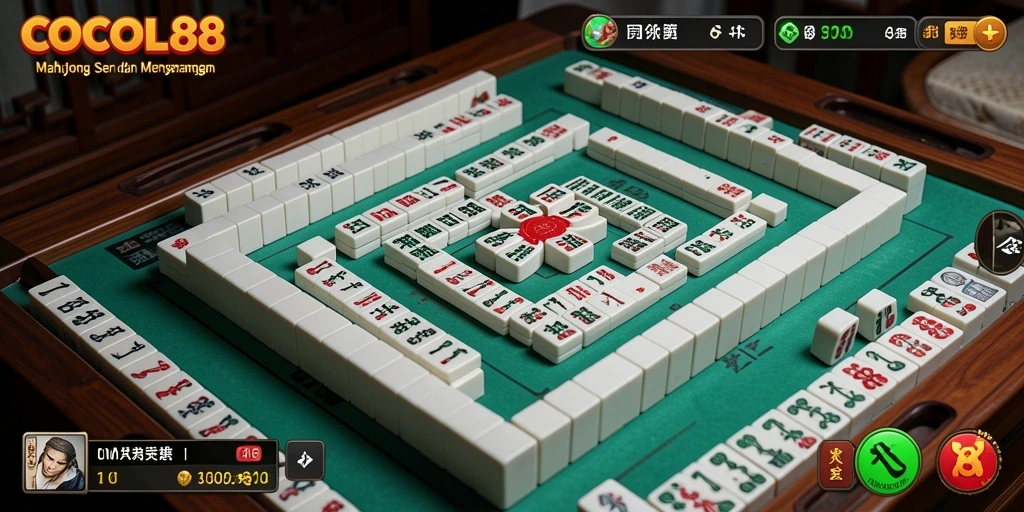Tampilan menarik dari gameplay COCOL88 Mahjong.