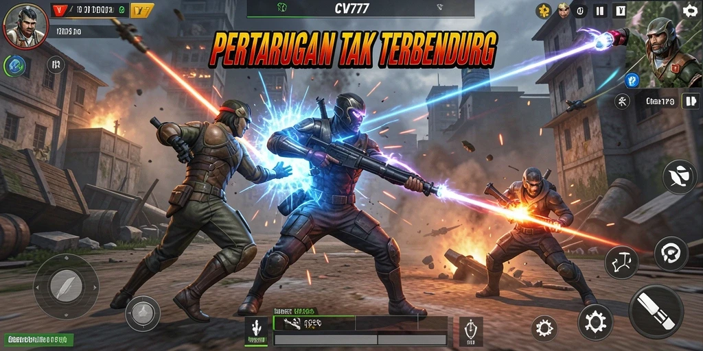 Screenshot menunjukkan aksi seru dalam permainan TPS CV777.