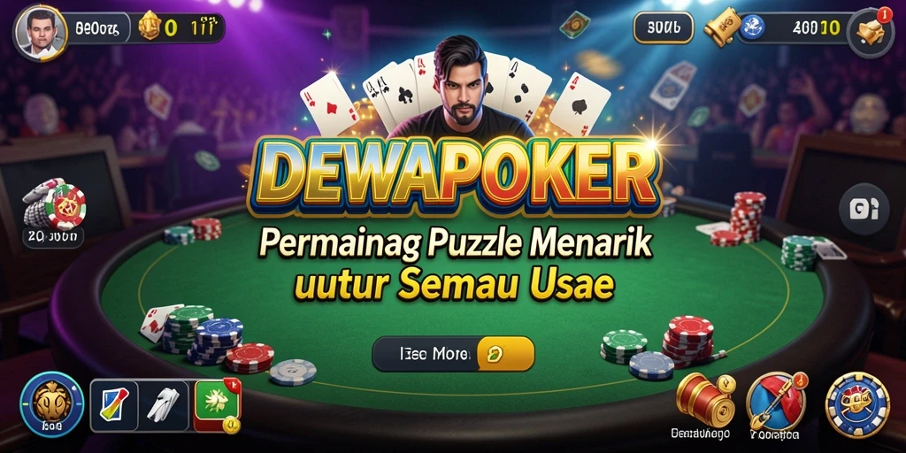Tampilan gameplay DEWAPOKER yang menantang dan seru.