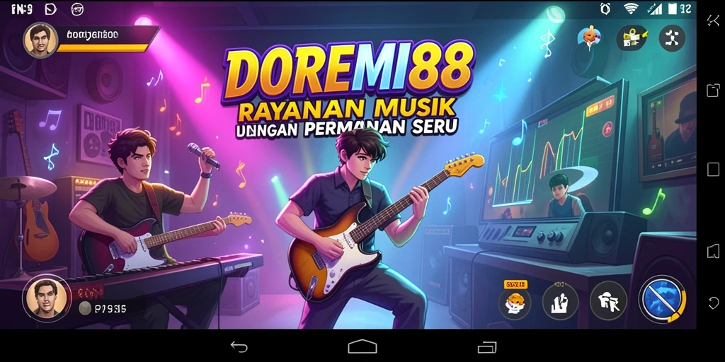 Tampilan gameplay seru dari DOREMI88 dengan banyak lagu menarik.