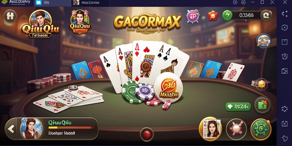 Tampilan seru gameplay QiuQiu di GACORMAX.