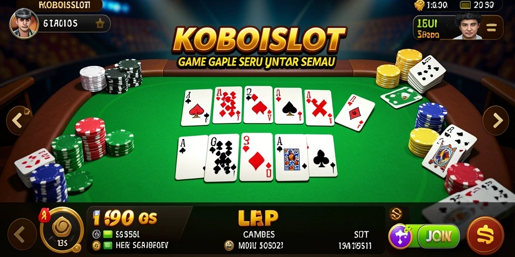 Screenshot gameplay KOBOISLOT yang menampilkan serunya permainan Gaple.