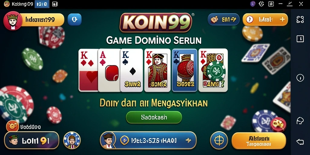 Tampilan gameplay seru KOIN99 dengan aksi Domino yang mendebarkan.