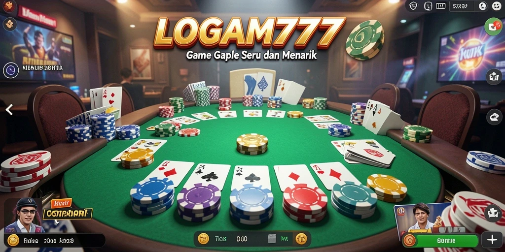 Tampilan gameplay seru LOGAM777 saat bermain Gaple.