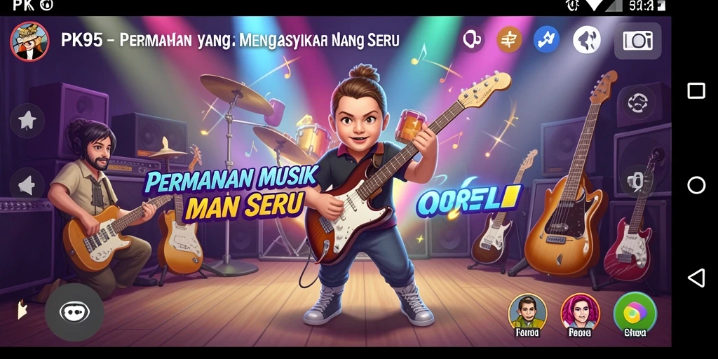 Tampilan gameplay menampilkan momen seru bermain musik di PK95.