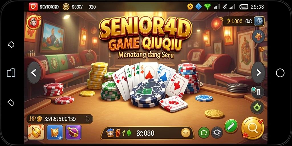 Screenshot gameplay QiuQiu yang menegangkan di SENIOR4D.