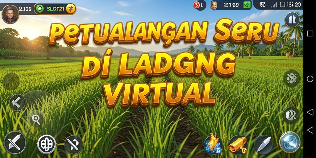 Tampilan gameplay seru dan interaktif dari SLOT21 dengan berbagai tanaman.